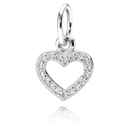 Retired Be Heart Pendant :: Gems with Sterling Silver 390325CZ :: Authorized Online Retailer