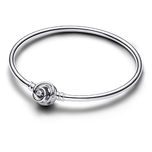 Retired Pandora Silver Encircled Clasp Bangle :: Pandora Bracelets ...