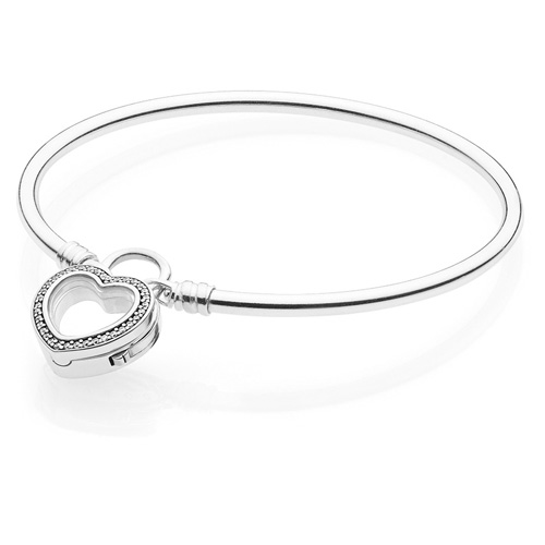 Silver medium floating locket bracelet - Alaska Life Designs
