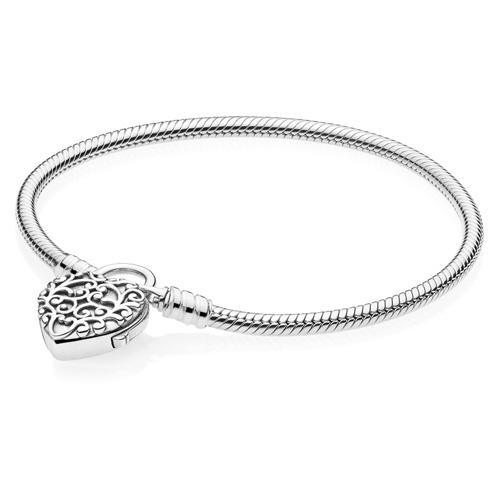 Pandora Sterling Silver Heart Clasp Bracelet