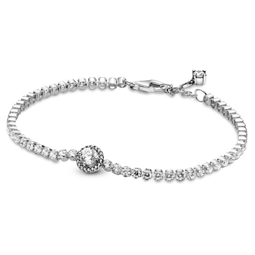 Pandora Sparkling Halo Tennis Bracelet :: Bracelet Stories 599416C01 ...