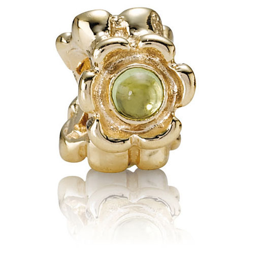 pandora green ribbon charm