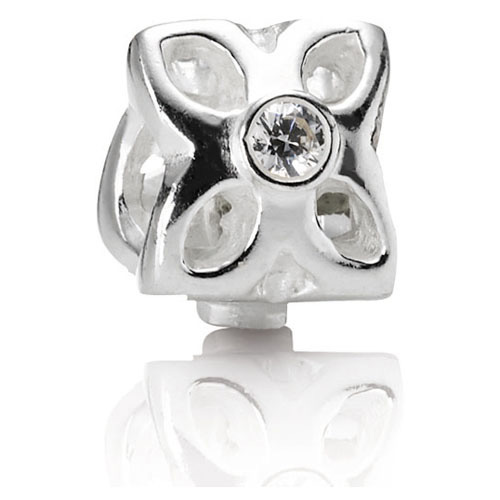 Pandora Set popular of 3 Sweet Pea Four Petal Flower CZ Charm