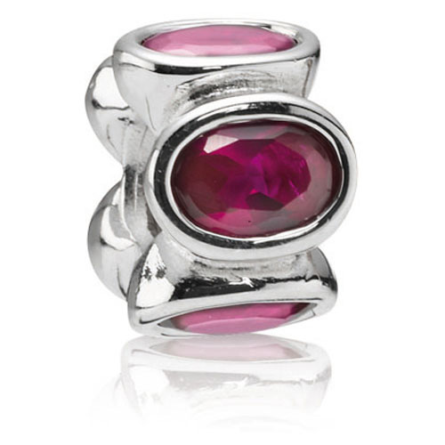 AUTHENTIC Pandora Sterling Silver store Oval Lights Ruby Charm