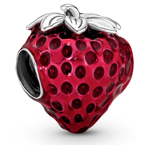 Pandora Seeded Strawberry Fruit Charm :: Enamel Charms 791681C01 ::  Authorized Online Retailer