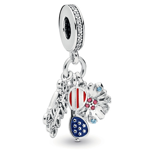 Retired Pandora Icons Dangle :: Gems with Sterling Silver 798020CZMX :: Authorized Online Retailer