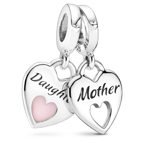 Pandora Double Heart Mother Daughter Split Dangle :: Gems with Sterling ...