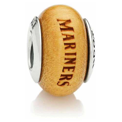 Seattle Mariners Engraved Wood Charm from Pandora Jewelry.  Item: USB790705-G025