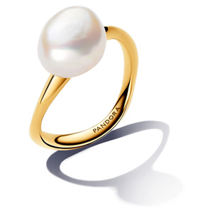 Gold Baroque Pearl Ring