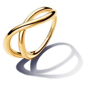Gold Organically Shaped Infinity Ring