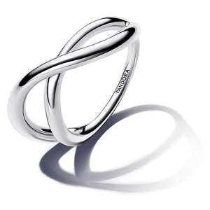 Silver Organically Shaped Infinity Ring