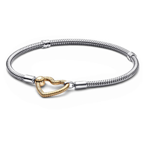 Pandora Me Two-Tone Heart Link Chain Bracelet