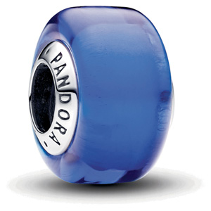 Pandora Wavy Dark Blue Murano Glass Ocean Charm :: Murano Glass