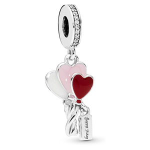 Pandora Dumbbell and Heart Dangle :: Enamel Charms 799545C01 ...